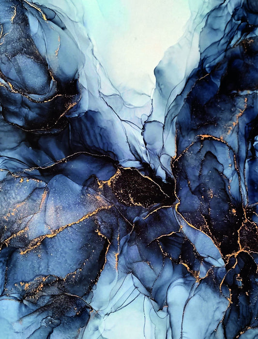 Abstract Luxury Marble | Purple and Gold Fluid Art | Dreamy Aesthetic Poster