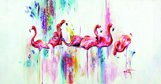 Vibrant Flamingo | Watercolor Art Print | Tropical Bird Wall Poster