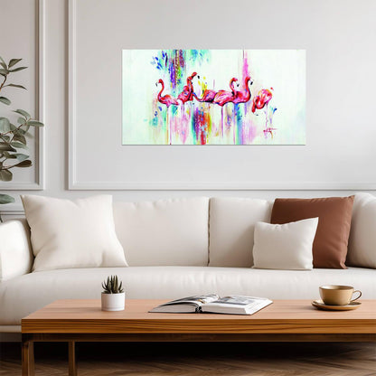 Vibrant Flamingo | Watercolor Art Print | Tropical Bird Wall Poster