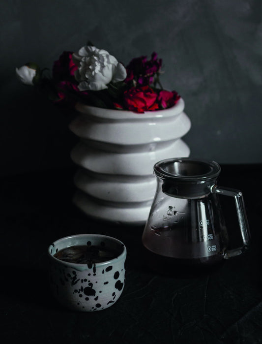 Vintage Coffee Still Life | Rustic Kitchen Photography | Dark Academia Poster