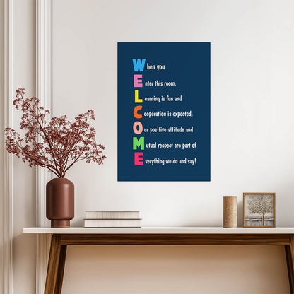 Welcome Classroom Rules | Teacher Motivational Poster