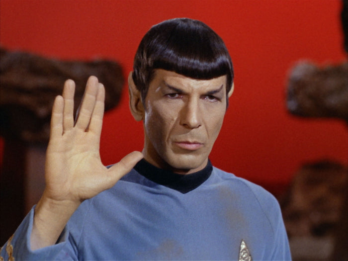 Leonard Nimoy as Mr. Spock | Star Trek Hand Sign | Sci-Fi TV Show Poster