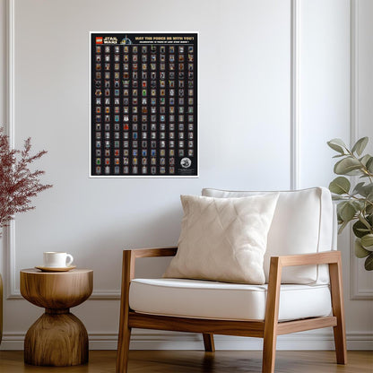 Lego Star Wars Characters | Minifigure Collage Poster | Sci-Fi Fan Art