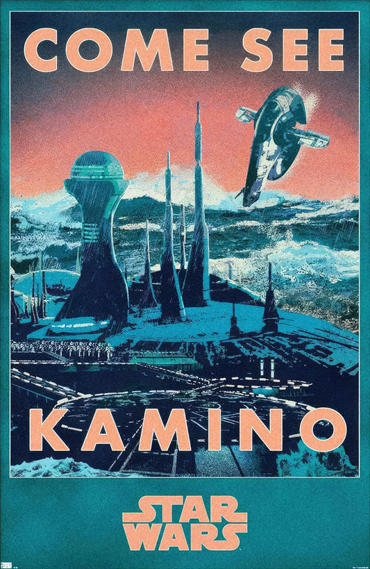 Come See Kamino Travel Poster | Retro Star Wars Art | Sci-Fi Wall Decor