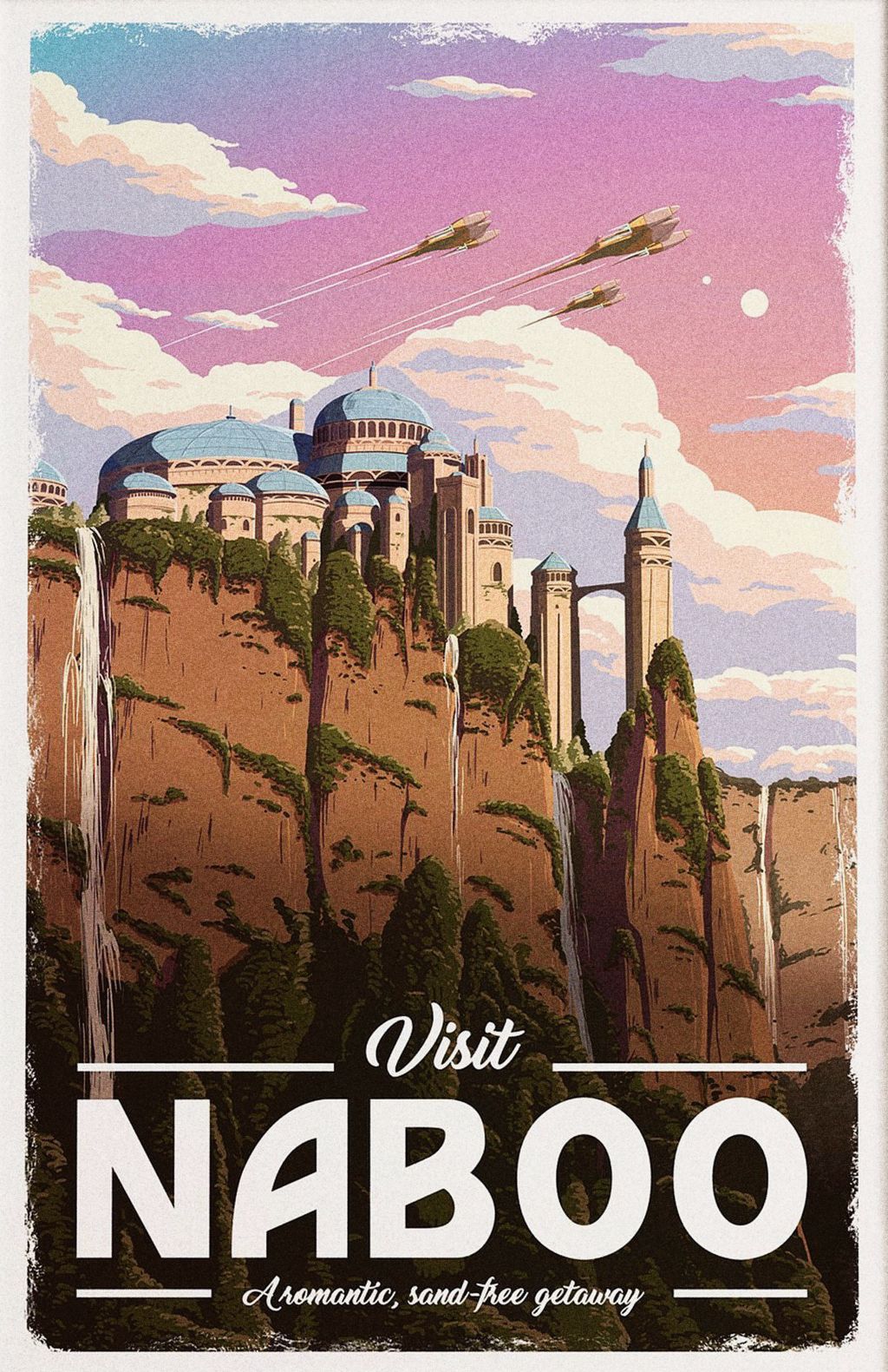 The Naboo Travel Poster | Retro Star Wars Inspired Art | Sci-Fi Wall Decor