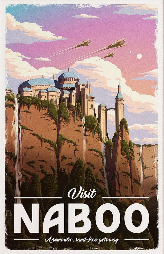 The Naboo Travel Poster | Retro Star Wars Inspired Art | Sci-Fi Wall Decor