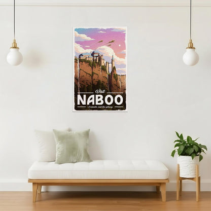 The Naboo Travel Poster | Retro Star Wars Inspired Art | Sci-Fi Wall Decor