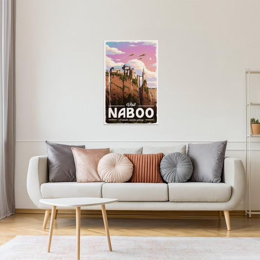 The Naboo Travel Poster | Retro Star Wars Inspired Art | Sci-Fi Wall Decor