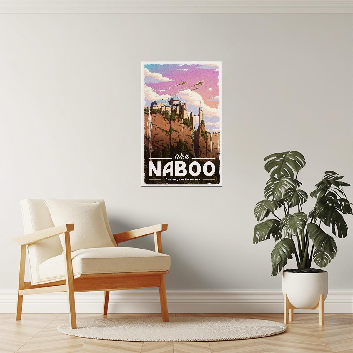 The Naboo Travel Poster | Retro Star Wars Inspired Art | Sci-Fi Wall Decor