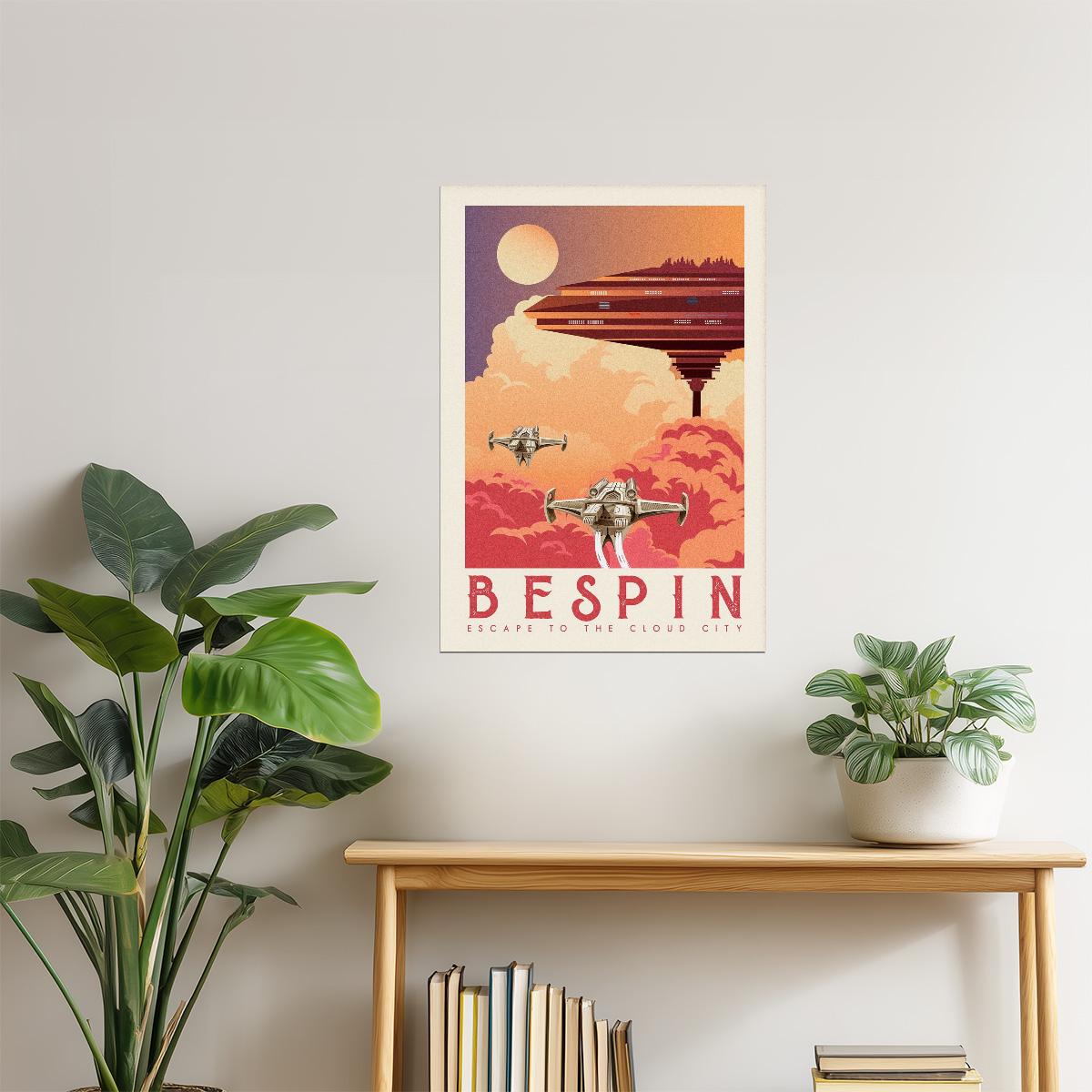 Bespin Cloud City Travel Poster | Retro Star Wars Art | Sci-Fi Wall Decor