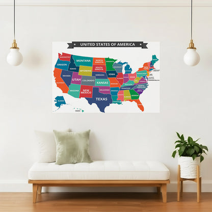 USA Map | Classic Educational United States Classroom Map Poster